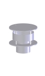 Chapeau parepluie en aluminium 130 mm traverse de toit pour TTulpe Indoor B-14 | Chauffeeauagaz.fr