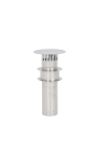 Set d'vacuation en acier inoxydable avec traverse de toit connexion 130 mm correspondant au TTulpe Indoor B-14 THEFLU006 | Chauffeeauagaz.fr