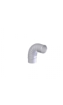 Coude en alu  90 degrs 130 mm pour COB-14 NEN-7203 blanc | Chauffeeauagaz.fr