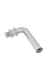 Set d'vacuation en acier inoxydable avec traverse de paroi, connexion 120/110 mm  THEFLU002 | Chauffeeauagaz.fr